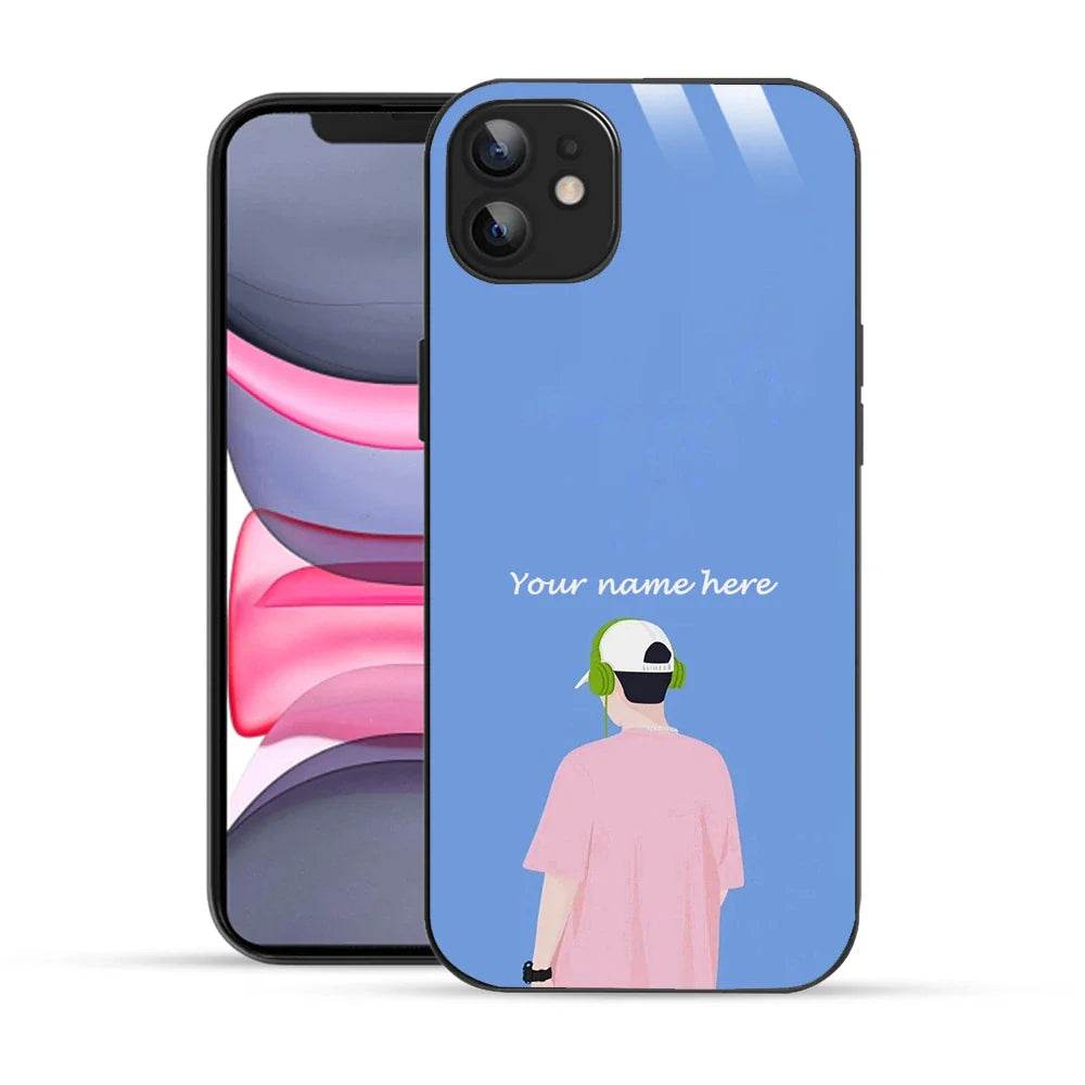 Bornstud Personalised my Name Printed Case for iPhone 12 Pastel Blue - Bornstud