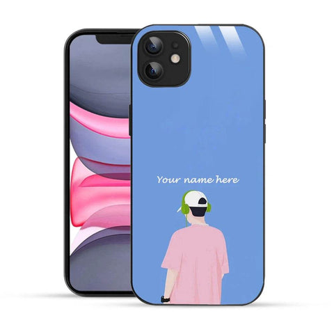 Bornstud Personalised my Name Printed Case for iPhone 11 Pastel Blue - Bornstud