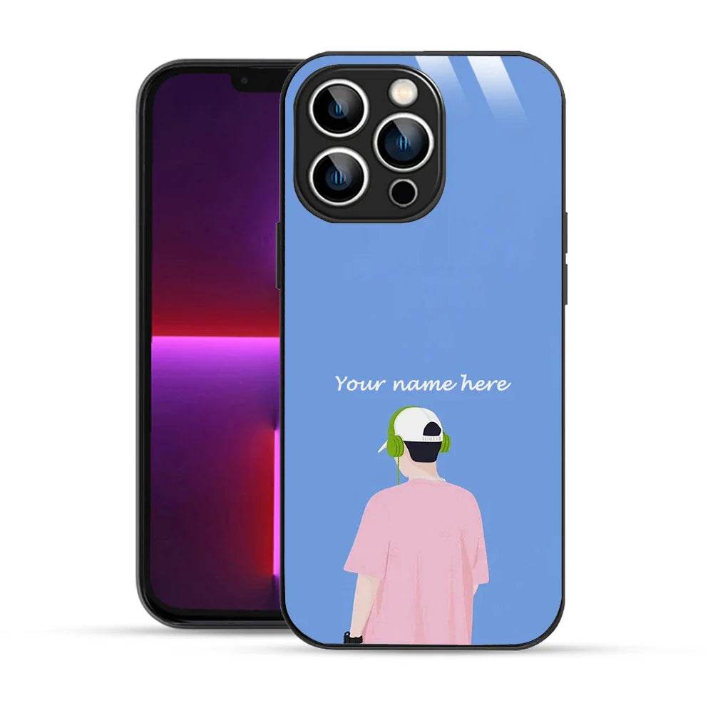 Bornstud Personalised my Name Printed Case for iPhone 13 Pro Max Pastel Blue - Bornstud