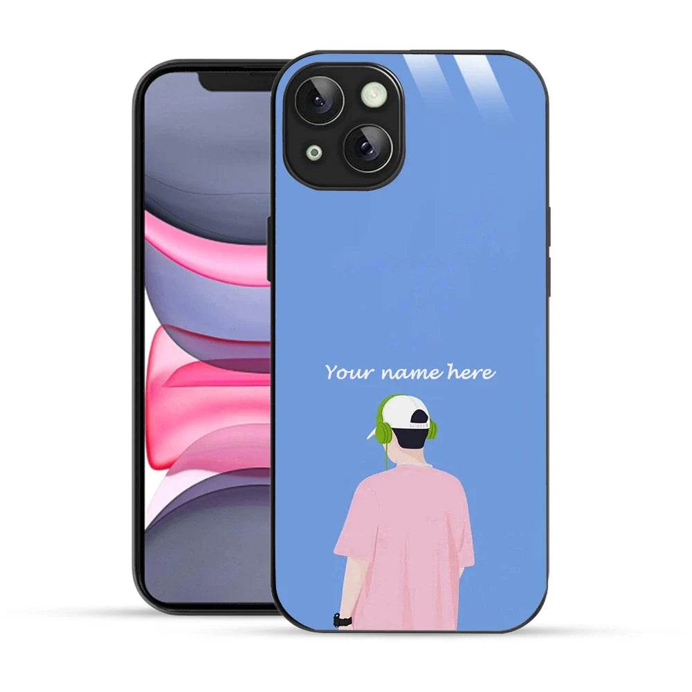 Bornstud Personalised my Name Printed Case for iPhone 14 Pastel Blue - Bornstud