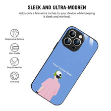 Bornstud Personalised my Name Printed Case for iPhone 14 Pro Pastel Blue - Bornstud