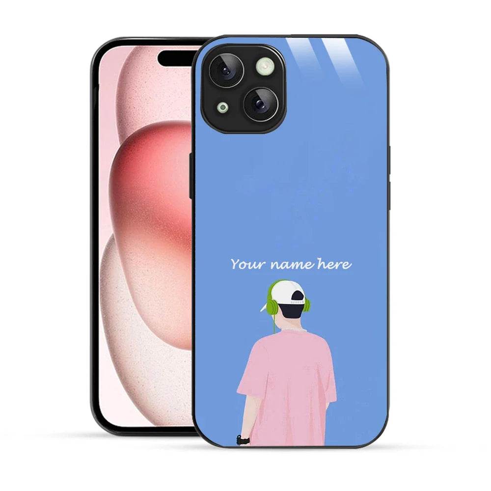 Bornstud Personalised my Name Printed Case for iPhone 15 Pastel Blue - Bornstud