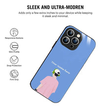 Bornstud Personalised my Name Printed Case for iPhone 15 Pro Max Pastel Blue - Bornstud