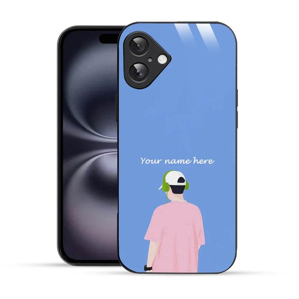 Bornstud Personalised my Name Printed Case for iPhone 16 Pastel Blue - Bornstud