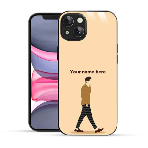 Bornstud Personalised my Name Printed Case for iPhone 13 Light Peach - Bornstud