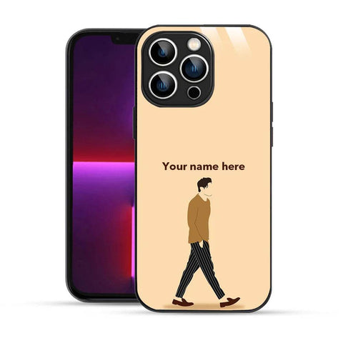 Bornstud Personalised my Name Printed Case for iPhone 13 Pro Light Peach - Bornstud
