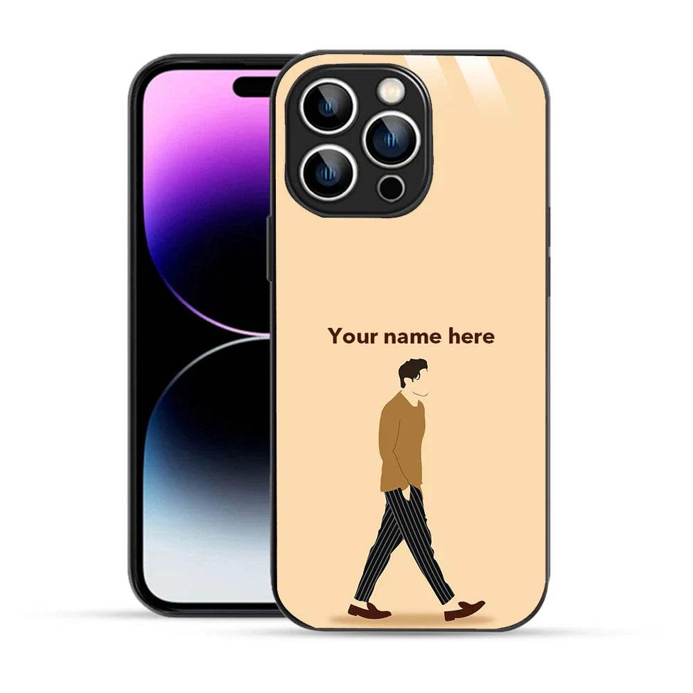 Bornstud Personalised my Name Printed Case for iPhone 14 Pro Light Peach - Bornstud