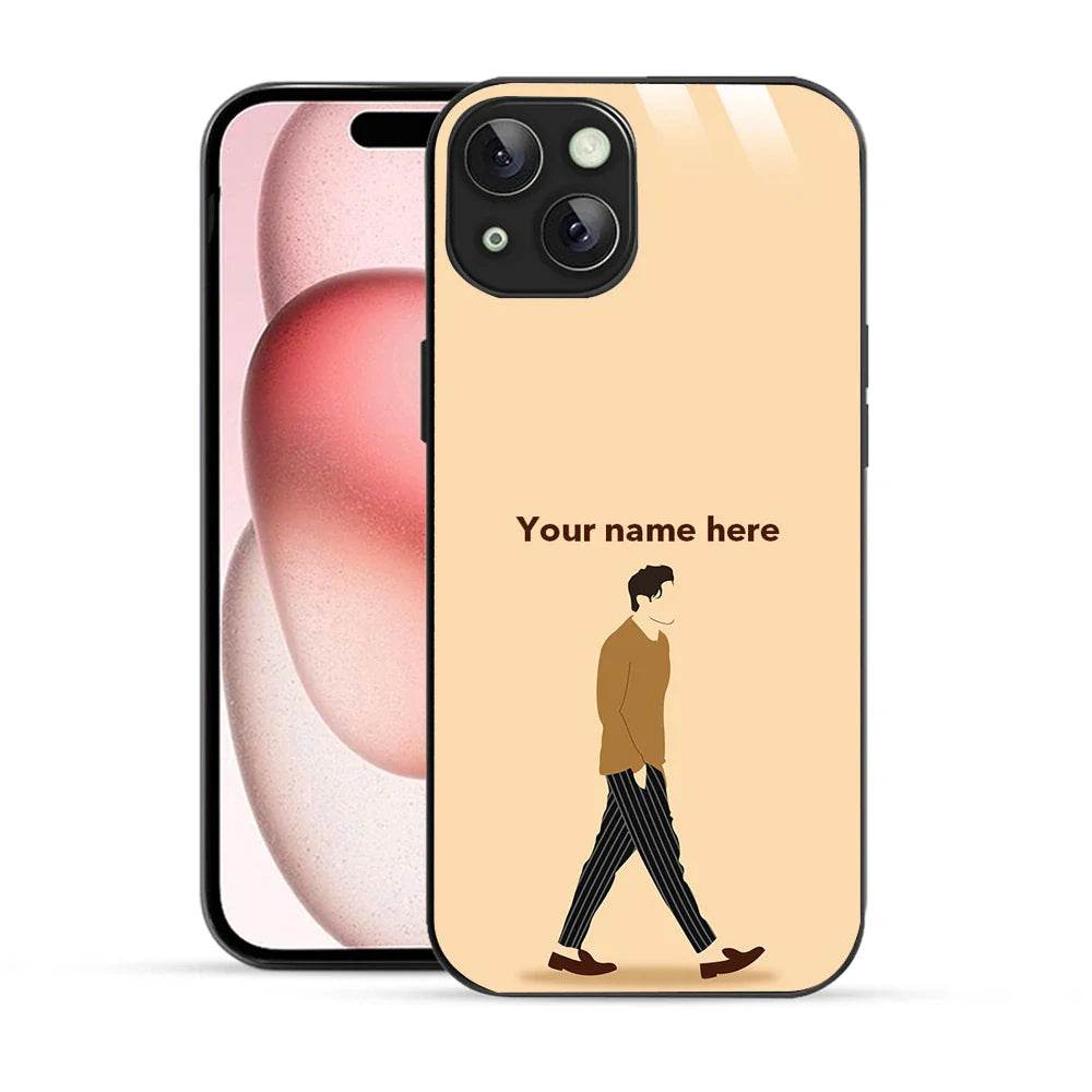 Bornstud Personalised my Name Printed Case for iPhone 15 Light Peach - Bornstud