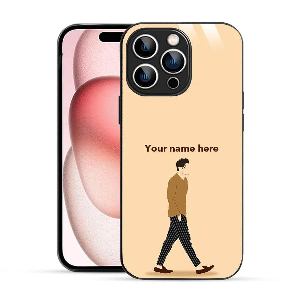 Bornstud Personalised my Name Printed Case for iPhone 15 Pro Max Light Peach - Bornstud