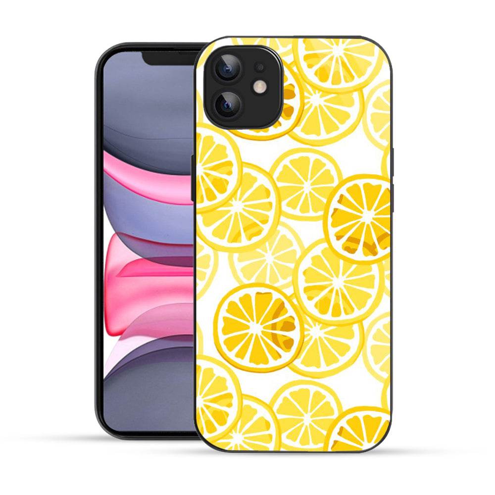 Bornstud Lemon Aesthetic iPhone 11 Mobile Back Cover – 2D Glass Printed Elegance - Bornstud