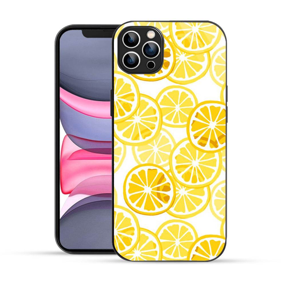 Bornstud Lemon Aesthetic iPhone 11 Pro Mobile Back Cover – 2D Glass Printed Elegance - Bornstud