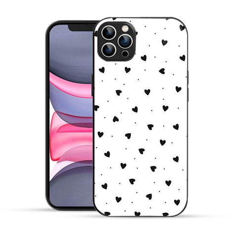 Bornstud Aesthetic Black Heart iPhone 12 Pro Max Mobile Back Cover – Premium Style & Protection - Bornstud