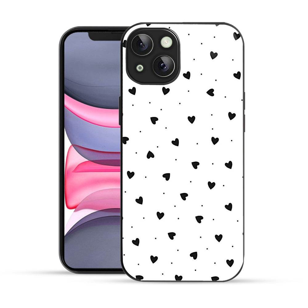 Bornstud Aesthetic Black Heart iPhone 14 Plus Mobile Back Cover – Premium Style & Protection - Bornstud
