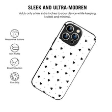 Bornstud Aesthetic Black Heart iPhone 14 Pro Mobile Back Cover – Premium Style & Protection - Bornstud