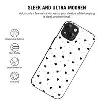Bornstud Aesthetic Black Heart iPhone 15 Mobile Back Cover – Premium Style & Protection - Bornstud