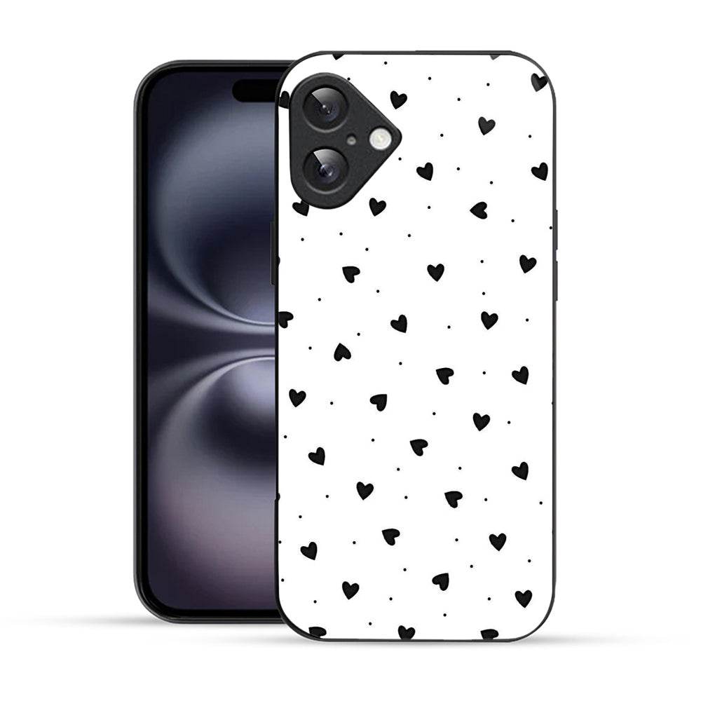 Bornstud Aesthetic Black Heart iPhone 16 Plus Mobile Back Cover – Premium Style & Protection - Bornstud