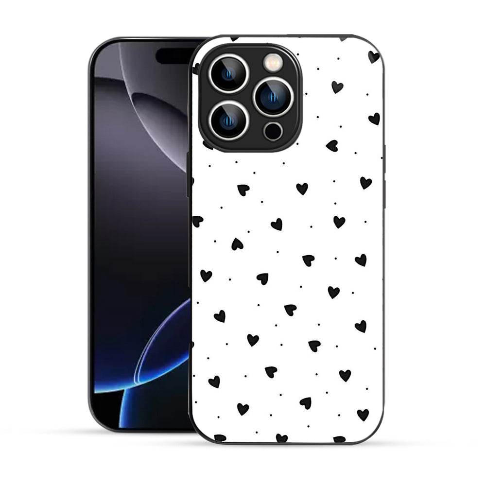 Bornstud Aesthetic Black Heart iPhone 16 Pro Max Mobile Back Cover – Premium Style & Protection - Bornstud