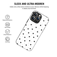Bornstud Aesthetic Black Heart iPhone 16 Pro Max Mobile Back Cover – Premium Style & Protection - Bornstud