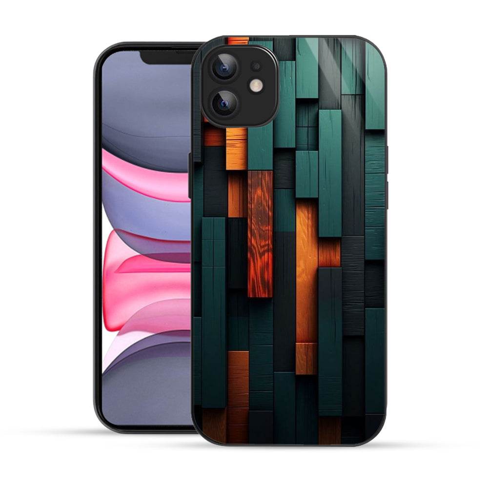 Bornstud Wooden design Mobile Cover for iPhone 11 – Vibrant Elegance with Premium Protection - Bornstud