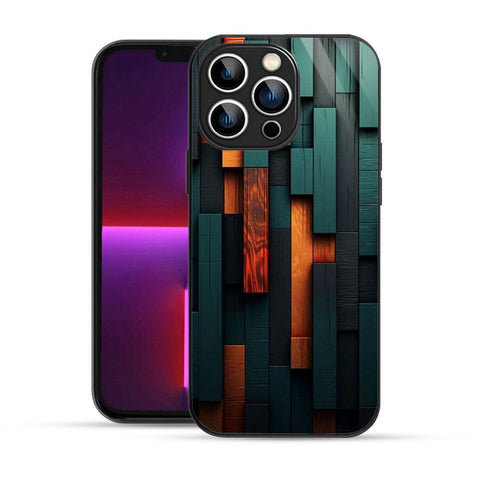 Bornstud Wooden design Mobile Cover for iPhone 13 Pro Max – Vibrant Elegance with Premium Protection - Bornstud
