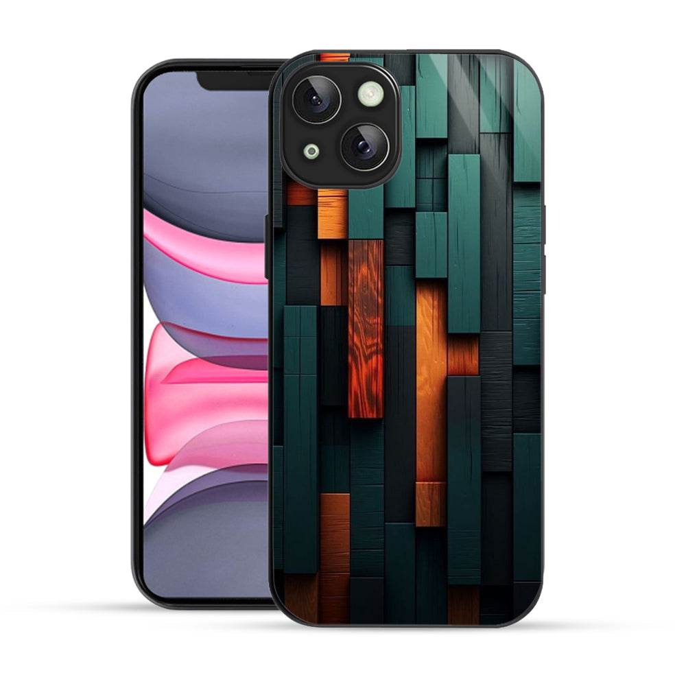 Bornstud Wooden design Mobile Cover for iPhone 14 – Vibrant Elegance with Premium Protection - Bornstud