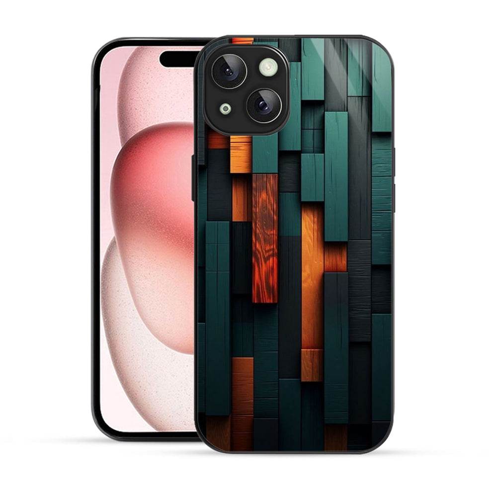 Bornstud Wooden design Mobile Cover for iPhone 15 Plus – Vibrant Elegance with Premium Protection - Bornstud