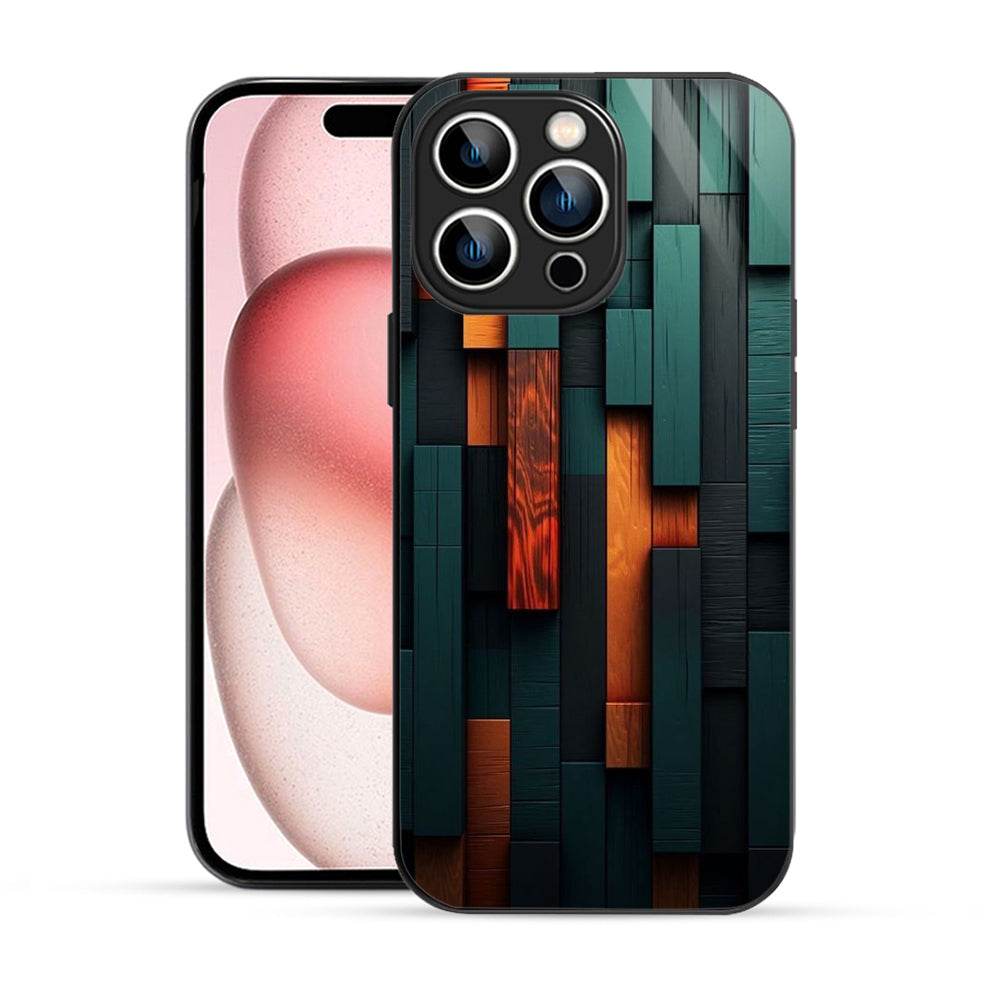 Bornstud Wooden design Mobile Cover for iPhone 15 Pro – Vibrant Elegance with Premium Protection - Bornstud