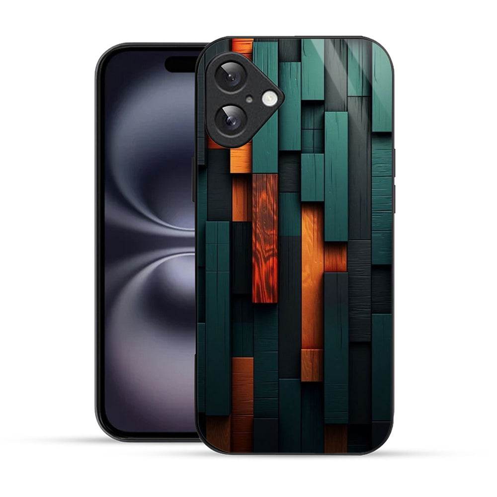 Bornstud Wooden design Mobile Cover for iPhone 16 – Vibrant Elegance with Premium Protection - Bornstud