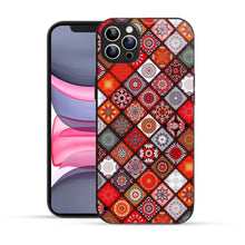 Elevate Your iPhone Experience with Bornstud's 2D Glass Printed Aesthetic Mandala Tapestry Multicolor Mobile Back Cover - Bornstud