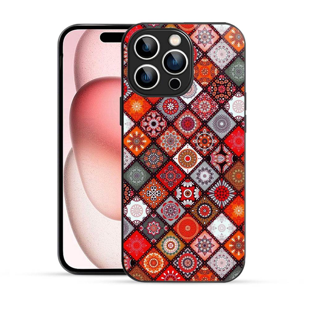 Bornstud Mandala Tapestry Multicolor Mobile Cover for iPhone 15 Pro – Vibrant Elegance with Premium Protection - Bornstud