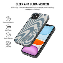Bornstud Blue Curve Pattern Mobile Cover for iPhone 11 – Vibrant Elegance with Premium Protection - Bornstud