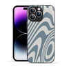 Elevate Your iPhone Experience with Bornstud's 2D Glass Printed Aesthetic Blue Curve Pattern Mobile Back Cover - Bornstud