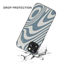 Bornstud Blue Curve Pattern Mobile Cover for iPhone 15 Plus – Vibrant Elegance with Premium Protection - Bornstud