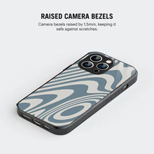 Bornstud Blue Curve Pattern Mobile Cover for iPhone 15 Pro – Vibrant Elegance with Premium Protection - Bornstud