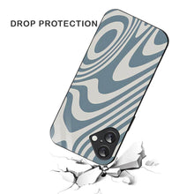 Bornstud Blue Curve Pattern Mobile Cover for iPhone 16 Plus – Vibrant Elegance with Premium Protection - Bornstud