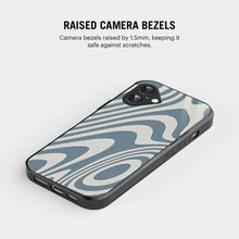 Bornstud Blue Curve Pattern Mobile Cover for iPhone 16 Plus – Vibrant Elegance with Premium Protection - Bornstud