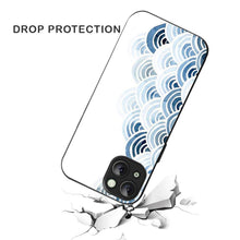 Bornstud Blue and White Pattern with Waves Mobile Cover for iPhone 14 Plus – Vibrant Elegance with Premium Protection - Bornstud
