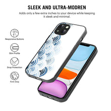 Bornstud Blue and White Pattern with Waves Mobile Cover for iPhone 14 Plus – Vibrant Elegance with Premium Protection - Bornstud