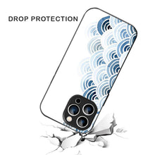 Bornstud Blue and White Pattern with Waves Mobile Cover for iPhone 14 Pro Max – Vibrant Elegance with Premium Protection - Bornstud