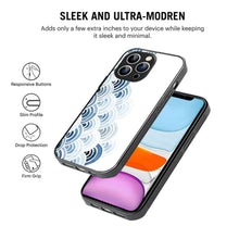Bornstud Blue and White Pattern with Waves Mobile Cover for iPhone 14 Pro Max – Vibrant Elegance with Premium Protection - Bornstud