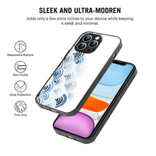 Bornstud Blue and White Pattern with Waves Mobile Cover for iPhone 15 Pro Max – Vibrant Elegance with Premium Protection - Bornstud