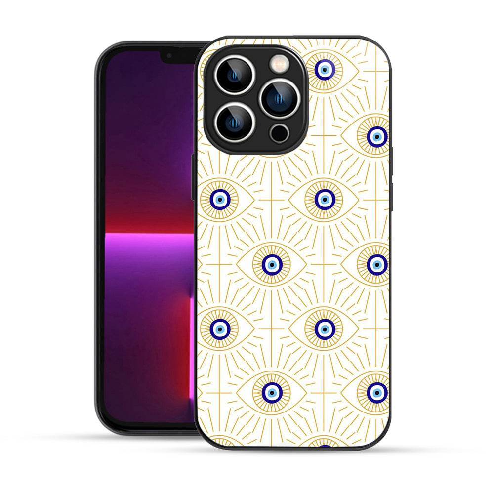 Bornstud Evil Eye Vector Art  Mobile Cover for iPhone 13 Pro Max – Vibrant Elegance with Premium Protection - Bornstud