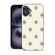 Elevate Your iPhone Experience with Bornstud's 2D Glass Printed Aesthetic Evil Eye Vector Art  Mobile Back Cover - Bornstud