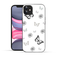 Elevate Your iPhone Experience with Bornstud's 2D Glass Printed Aesthetic Pattern with Doodle Butterflies  Mobile Back Cover - Bornstud