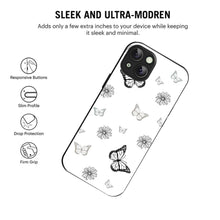 Bornstud Pattern with Doodle Butterflies  Mobile Cover for iPhone 14 Plus – Vibrant Elegance with Premium Protection - Bornstud