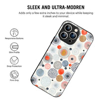 Bornstud Multicolor Circles Doodle  Mobile Cover for iPhone 14 Pro Max – Vibrant Elegance with Premium Protection - Bornstud