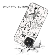 Bornstud Hand Drawn Heart Doodle Mobile Cover for iPhone 12 – Vibrant Elegance with Premium Protection - Bornstud
