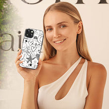 Bornstud Hand Drawn Heart Doodle Mobile Cover for iPhone 15 – Vibrant Elegance with Premium Protection - Bornstud