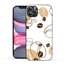 Elevate Your iPhone Experience with Bornstud's 2D Glass Printed Aesthetic Coffee Bean Doodle Mobile Back Cover - Bornstud