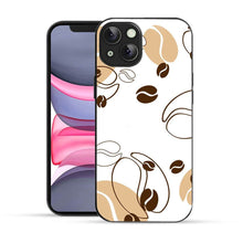 Elevate Your iPhone Experience with Bornstud's 2D Glass Printed Aesthetic Coffee Bean Doodle Mobile Back Cover - Bornstud
